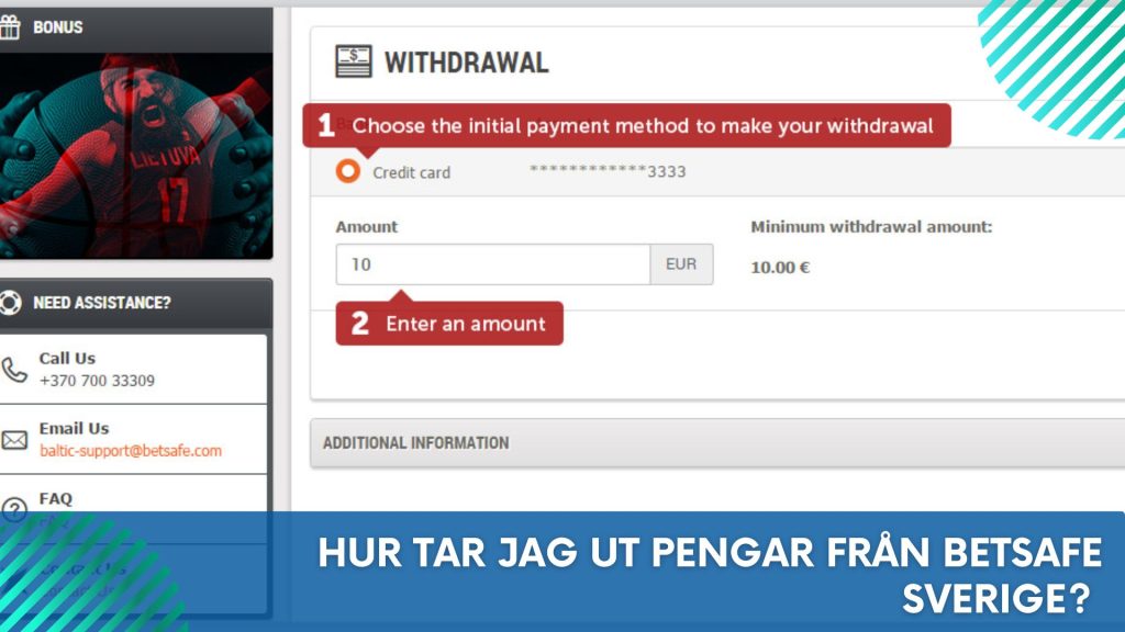 Hur tar jag ut pengar från Betsafe Sverige?
