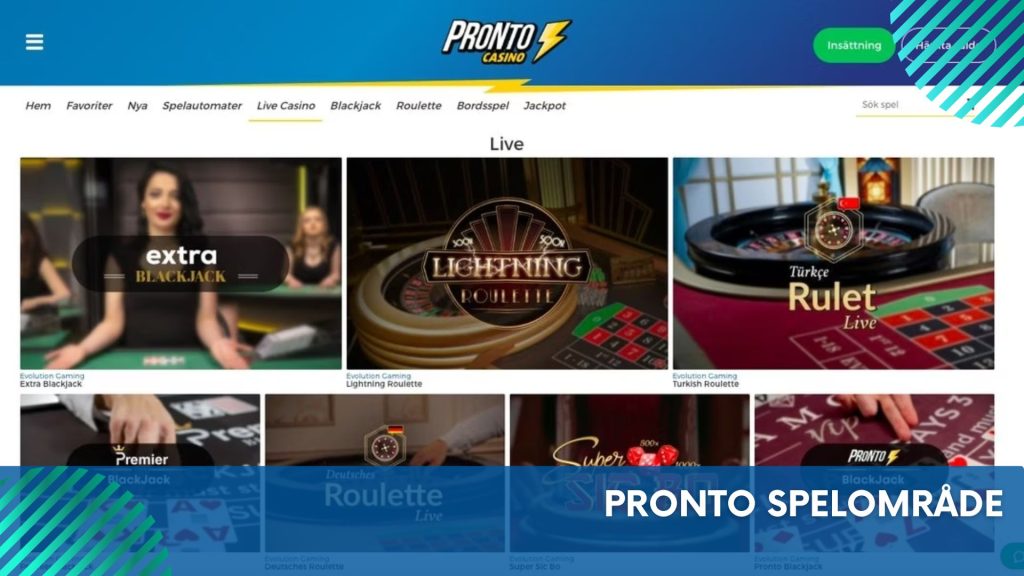 Pronto spelområde