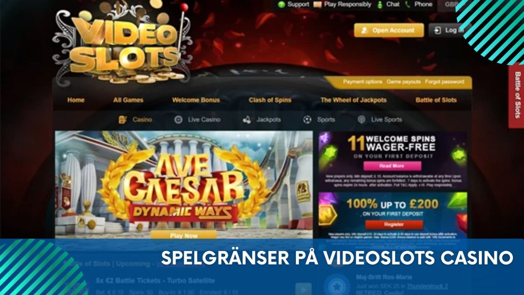 Spelgränser på Videoslots Casino