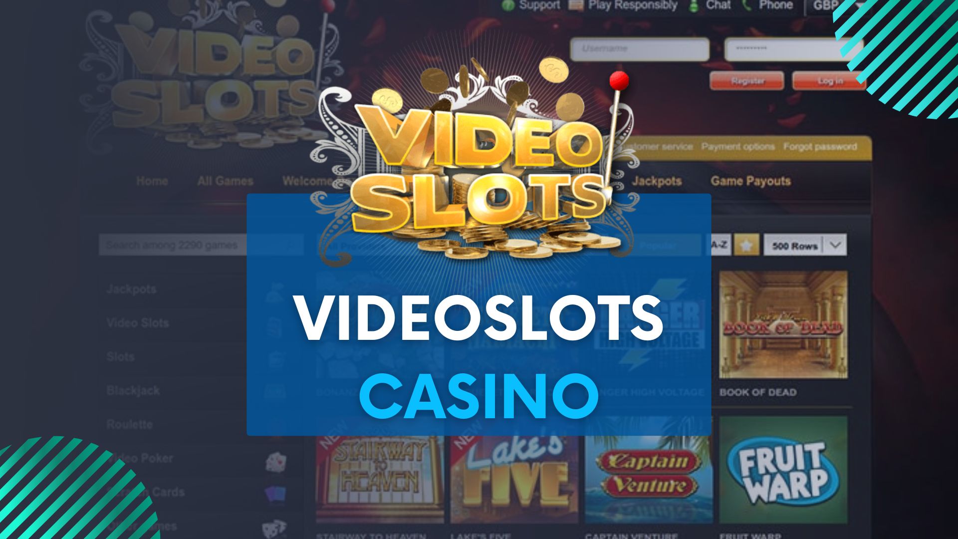 Videoslots Casino recension: ett unikt kasino i Sverige! Bonus - 100% upp till 2000 SEK